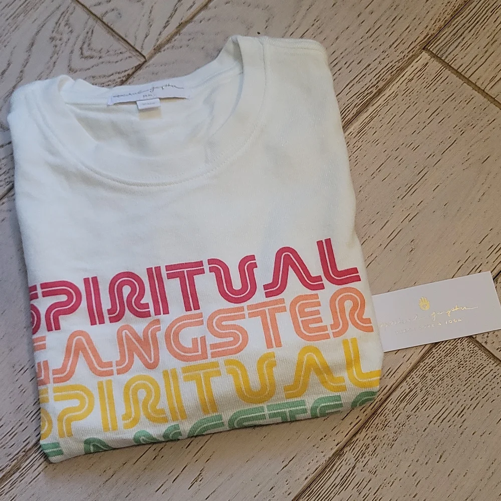 Spiritual Gangster Savasana rainbow logos crew neck soft sweater Sweatshirt S - Picture 6 of 6